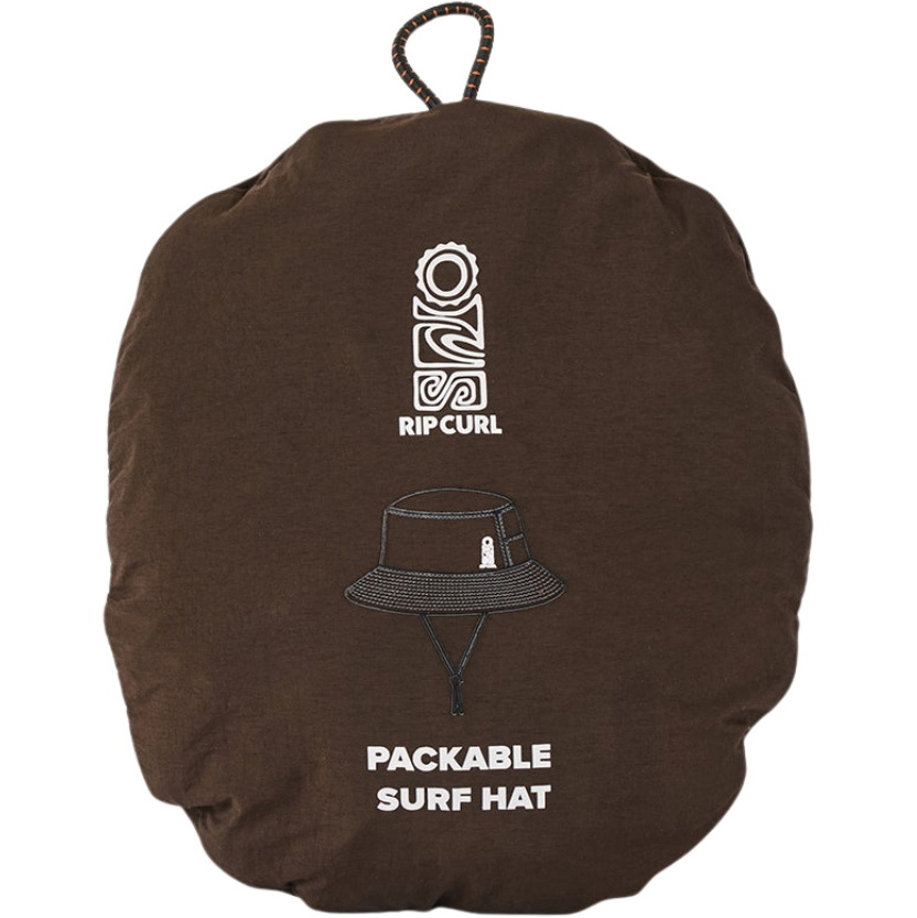 2026 Rip Curl Womens Search Series Packable UPF Surf Hat 08EWHE - Dark Brown